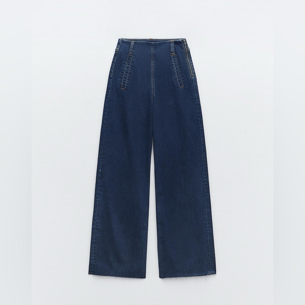 Zara Navy Flare Jeans